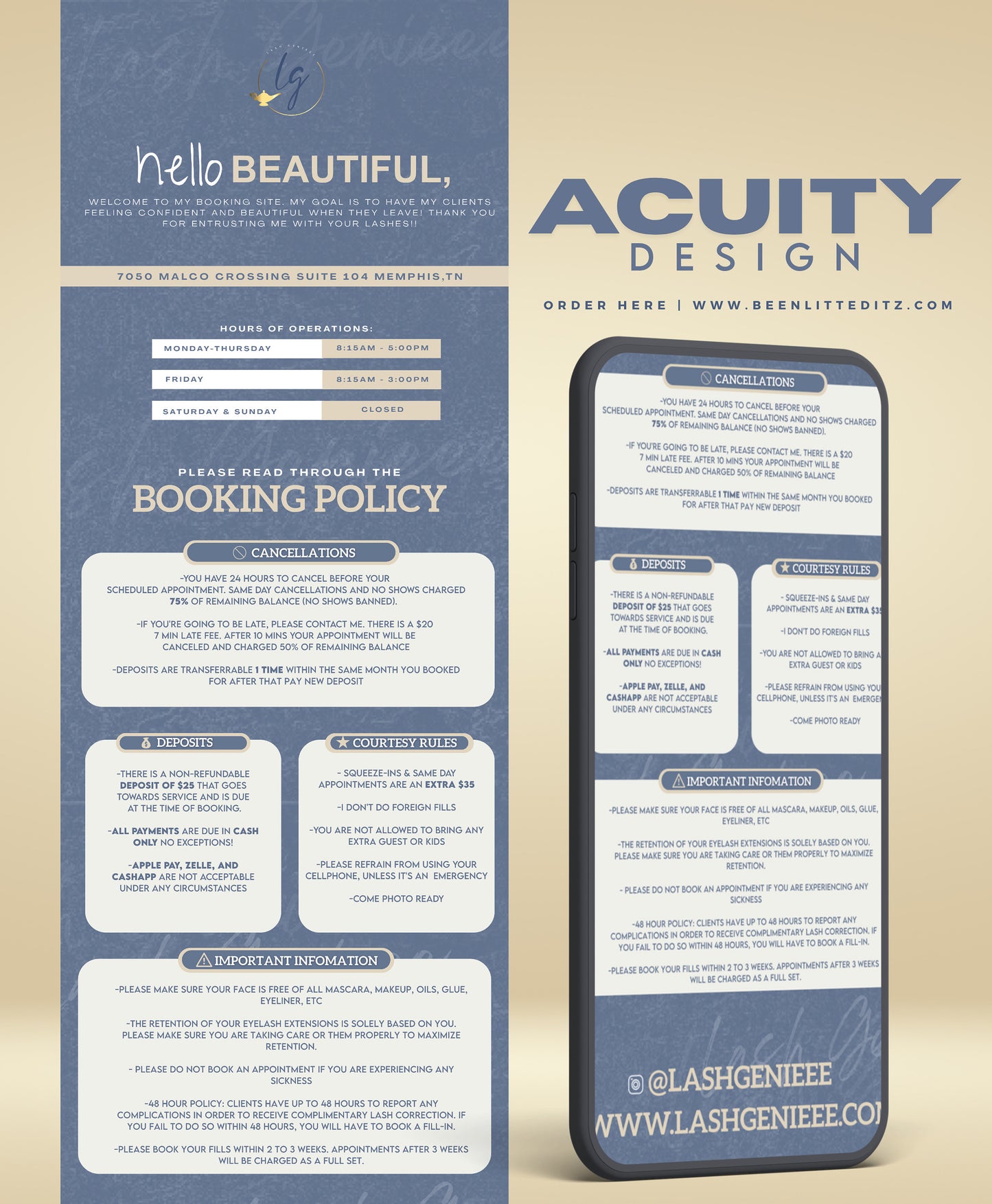 Acuity Booking Site