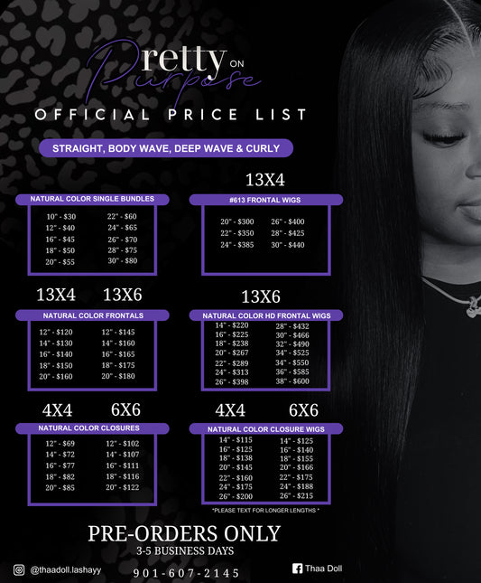 Price List Flyer Design